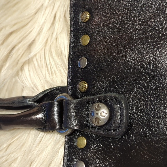 Black leather Patricia Nash Zancona tote bag purse - Picture 8 of 15